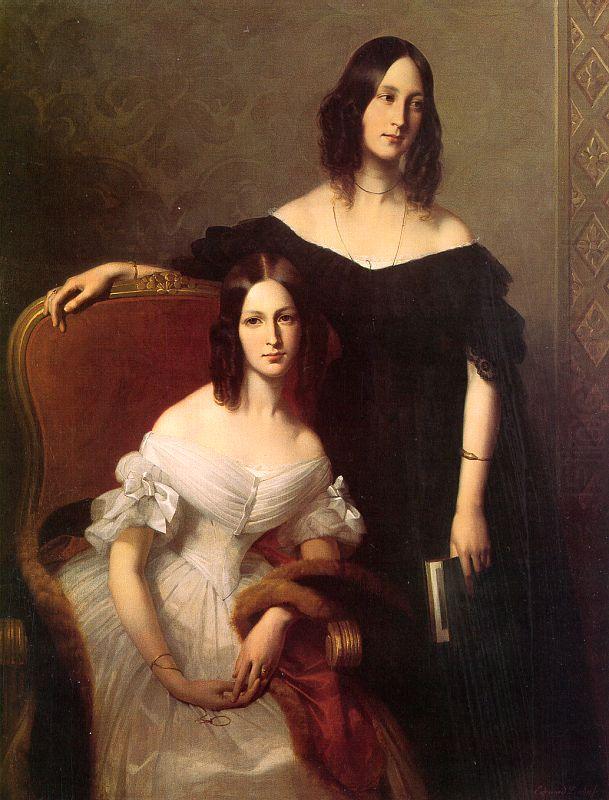 Louis-Edouard Dubufe Portrait of Two Sisters china oil painting image